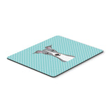 Caroline'S Treasures Checkerboard Blue Italian Greyhound Mouse Pad/Hot Pad/Trivet (Bb1174Mp)