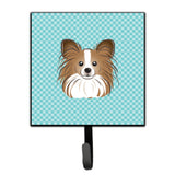 Caroline'S Treasures Bb1186Sh4 Checkerboard Blue Papillion Leash Or Key Holder, Small, Multicolor