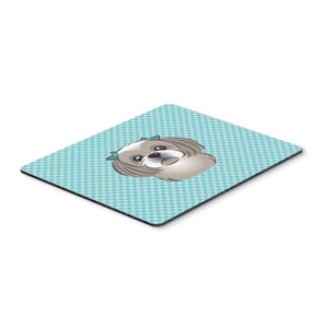 Caroline'S Treasures Checkerboard Blue Gray Silver Shih Tzu Mouse Pad/Hot Pad/Trivet (Bb1188Mp)