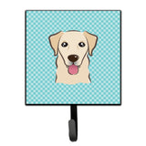 Caroline'S Treasures Bb1190Sh4 Checkerboard Blue Golden Retriever Leash Or Key Holder, Small, Multicolor
