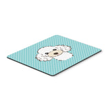 Caroline'S Treasures Checkerboard Blue White Poodle Mouse Pad/Hot Pad/Trivet (Bb1195Mp)