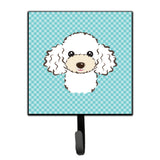 Caroline'S Treasures Bb1195Sh4 Checkerboard Blue White Poodle Leash Or Key Holder, Small, Multicolor