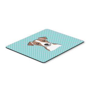 Caroline'S Treasures Checkerboard Blue Jack Russell Terrier Mouse Pad/Hot Pad/Trivet (Bb1198Mp)