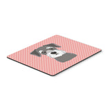 Caroline'S Treasures Checkerboard Pink Schnauzer Mouse Pad/Hot Pad/Trivet (Bb1206Mp)