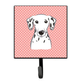 Caroline'S Treasures Bb1210Sh4 Checkerboard Pink Dalmatian Leash Or Key Holder, Small, Multicolor