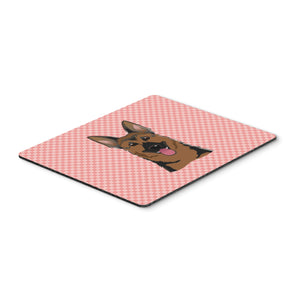 Caroline'S Treasures Checkerboard Pink German Shepherd Mouse Pad/Hot Pad/Trivet (Bb1211Mp)