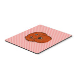 Caroline'S Treasures Checkerboard Pink Longhair Red Dachshund Mouse Pad/Hot Pad/Trivet (Bb1214Mp)
