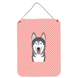 Caroline'S Treasures Checkerboard Pink Alaskan Malamute Wall Or Door Hanging Prints, 16 X 12