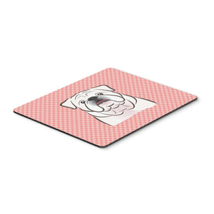 Caroline'S Treasures Checkerboard Pink White English Bulldog Mouse Pad/Hot Pad/Trivet (Bb1220Mp)
