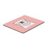 Caroline'S Treasures Checkerboard Pink White English Bulldog Mouse Pad/Hot Pad/Trivet (Bb1220Mp)