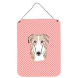 Caroline'S Treasures Checkerboard Pink Borzoi Wall Or Door Hanging Prints, 16 X 12