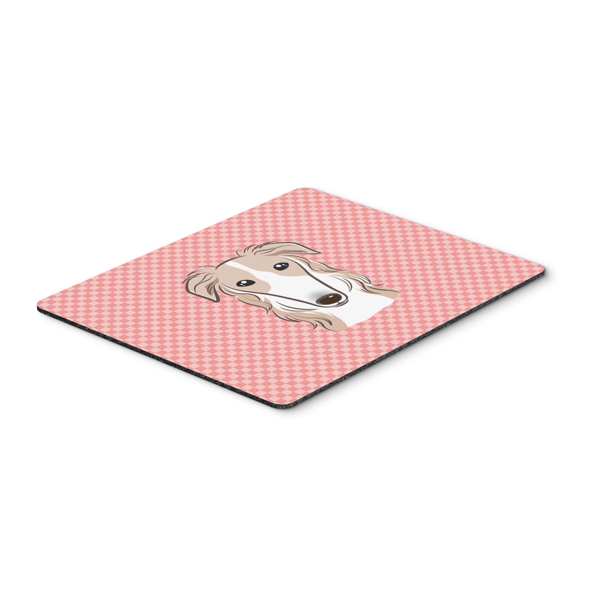 Caroline'S Treasures Checkerboard Pink Borzoi Mouse Pad/Hot Pad/Trivet (Bb1228Mp)