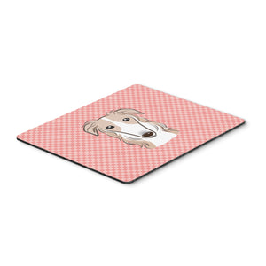 Caroline'S Treasures Checkerboard Pink Borzoi Mouse Pad/Hot Pad/Trivet (Bb1228Mp)