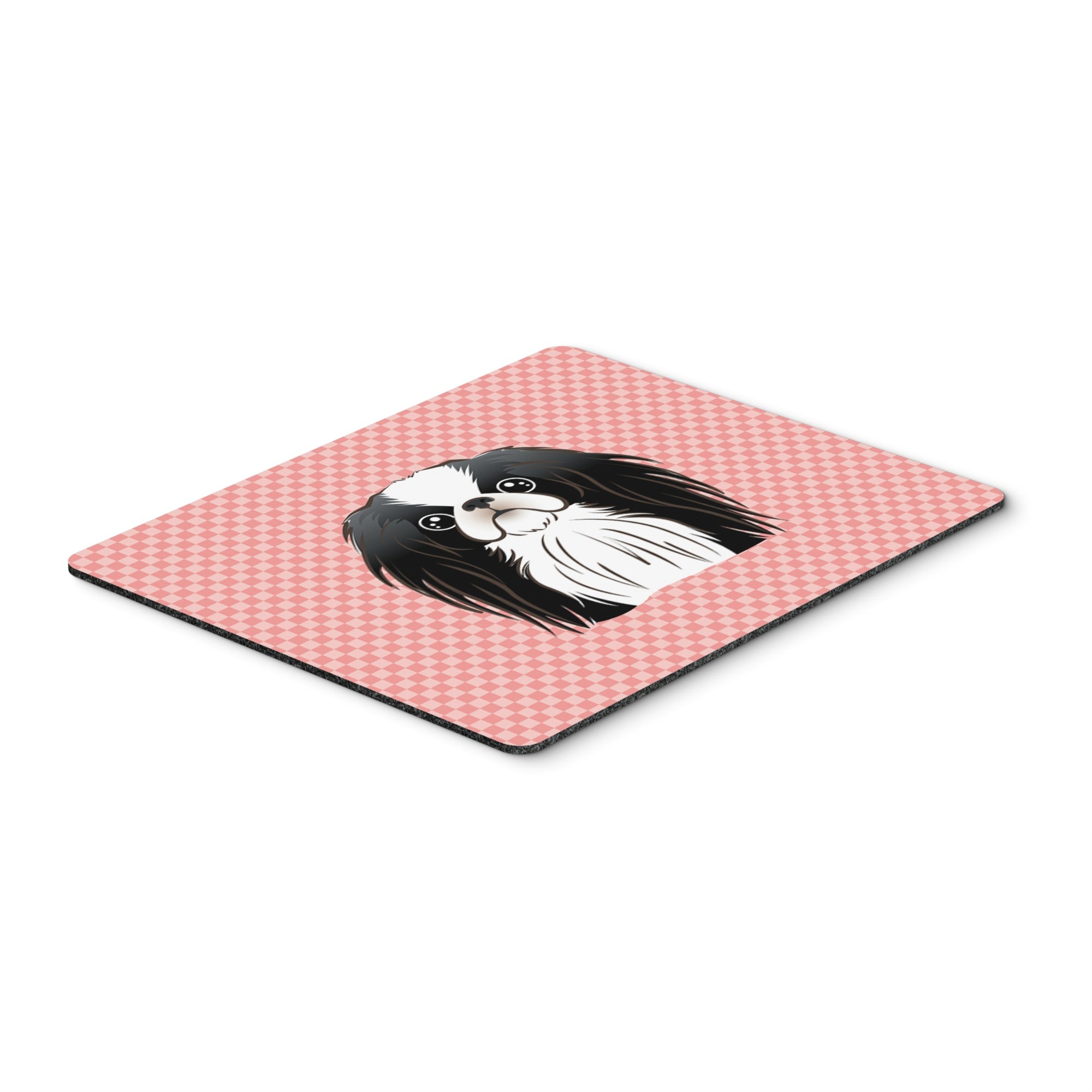 Caroline'S Treasures Checkerboard Pink Japanese Chin Mouse Pad/Hot Pad/Trivet (Bb1230Mp)