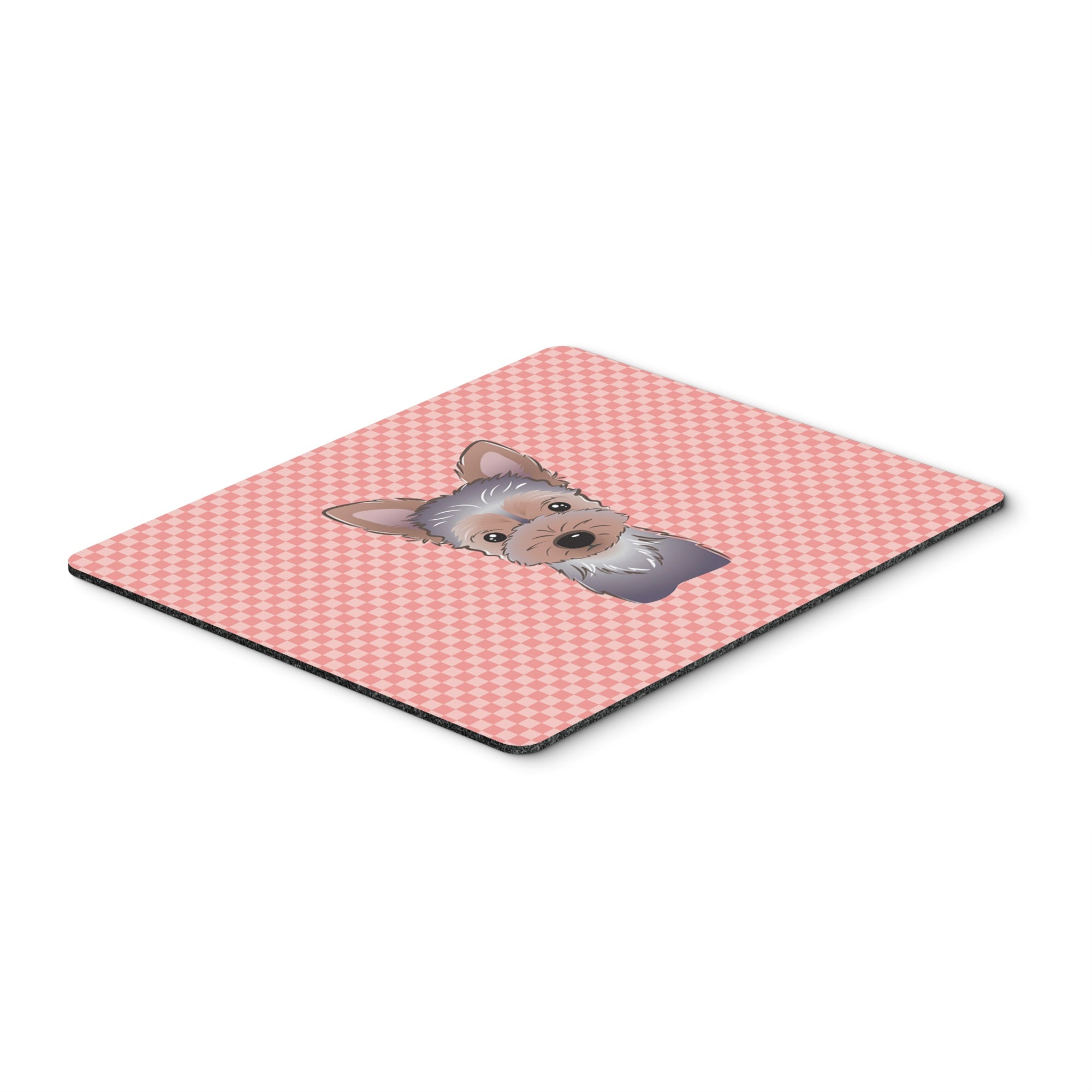 Caroline'S Treasures Checkerboard Pink Yorkie Puppy Mouse Pad/Hot Pad/Trivet (Bb1232Mp)