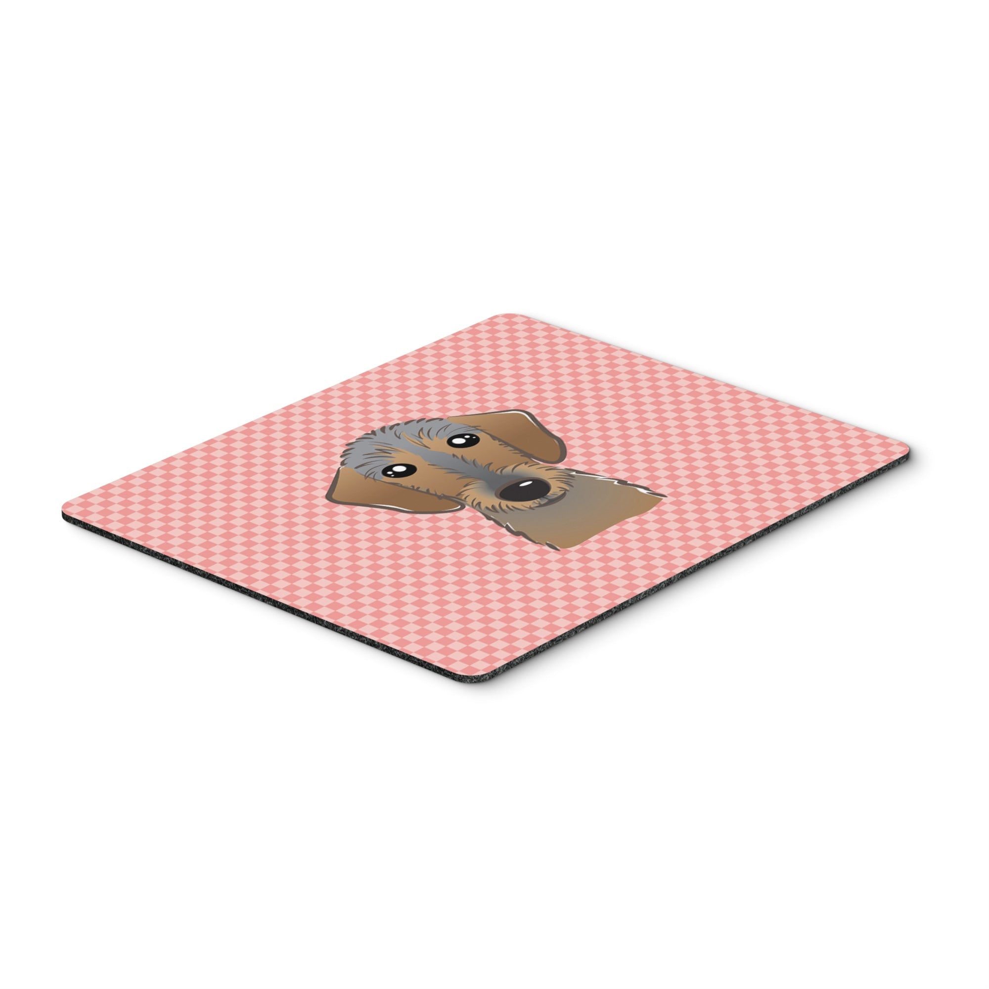 Caroline'S Treasures Checkerboard Pink Wirehaired Dachshund Mouse Pad/Hot Pad/Trivet (Bb1233Mp)