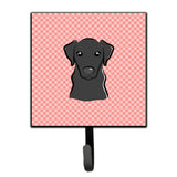 Caroline'S Treasures Bb1235Sh4 Checkerboard Pink Black Labrador Leash Or Key Holder, Small, Multicolor