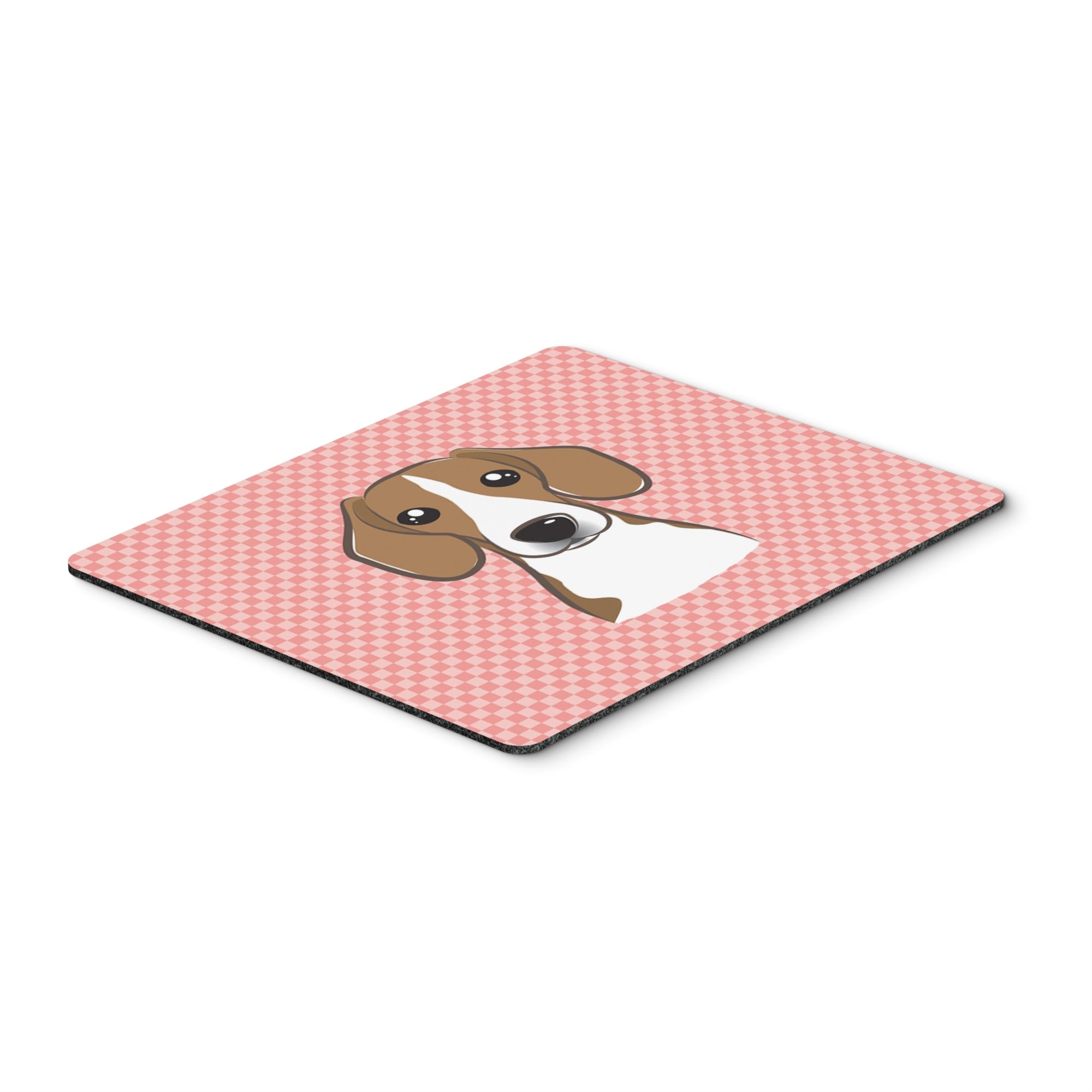 Caroline'S Treasures Checkerboard Pink Beagle Mouse Pad/Hot Pad/Trivet (Bb1239Mp)