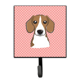 Caroline'S Treasures Bb1239Sh4 Checkerboard Pink Beagle Leash Or Key Holder, Small, Multicolor