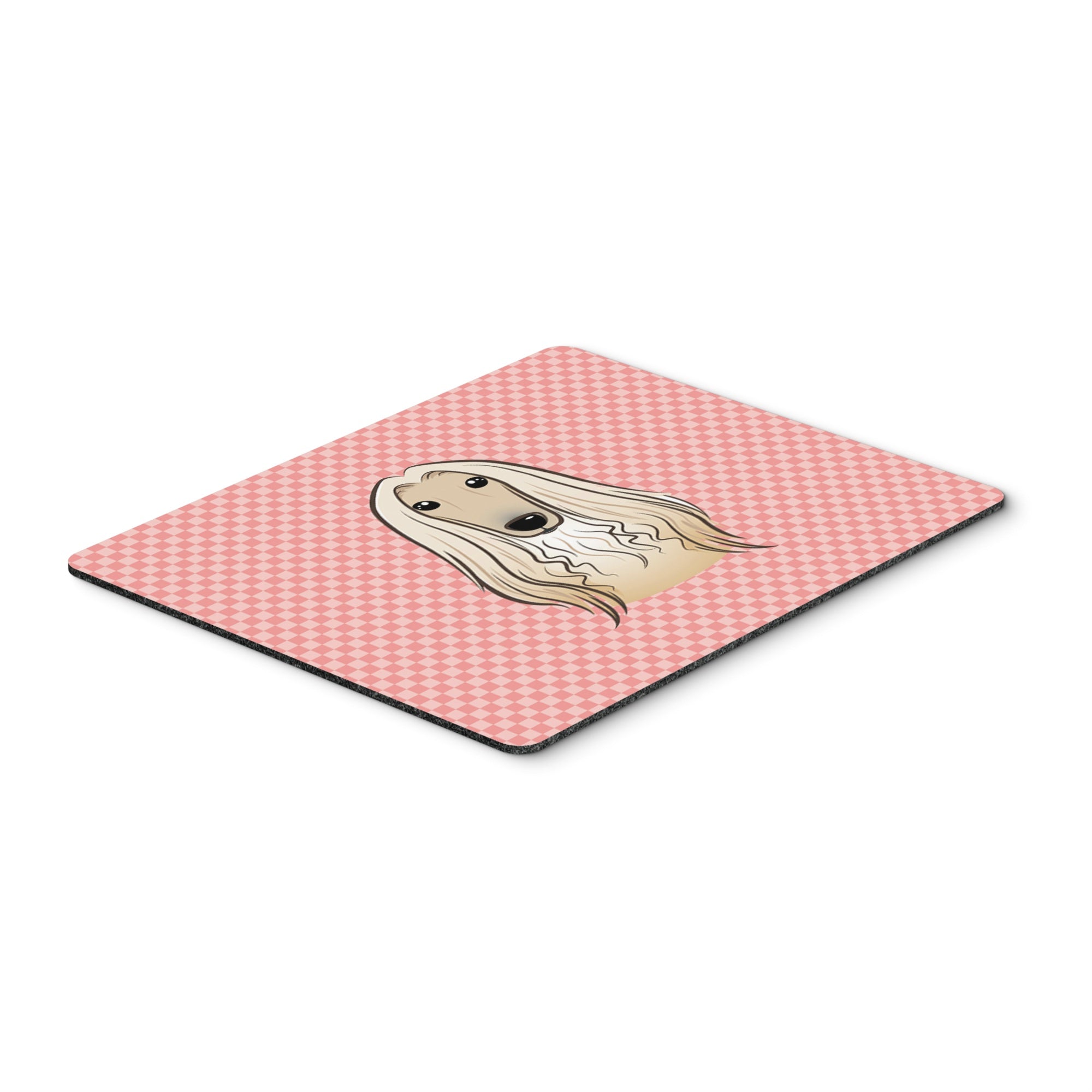 Caroline'S Treasures Checkerboard Pink Afghan Hound Mouse Pad/Hot Pad/Trivet (Bb1244Mp)