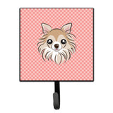 Caroline'S Treasures Bb1251Sh4 Checkerboard Pink Chihuahua Leash Or Key Holder, Small, Multicolor