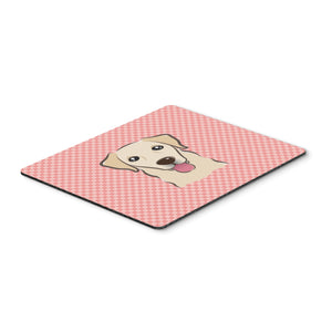 Caroline'S Treasures Checkerboard Pink Golden Retriever Mouse Pad/Hot Pad/Trivet (Bb1252Mp)