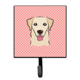 Caroline'S Treasures Bb1252Sh4 Checkerboard Pink Golden Retriever Leash Or Key Holder, Small, Multicolor