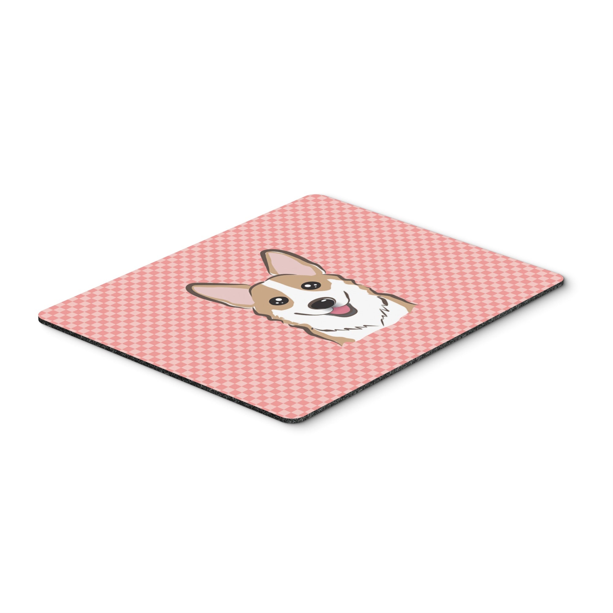 Caroline'S Treasures Checkerboard Pink Corgi Mouse Pad/Hot Pad/Trivet (Bb1253Mp)