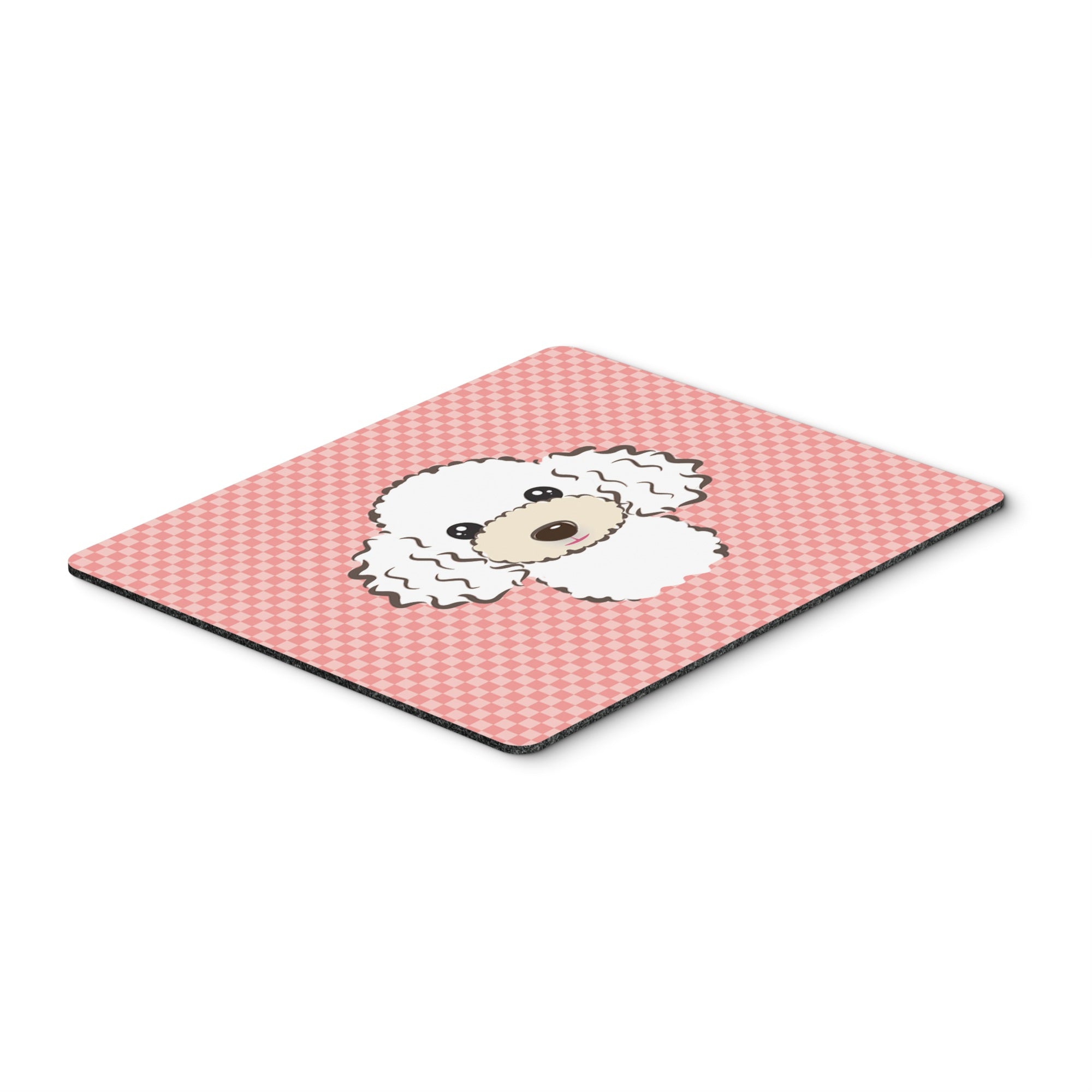 Caroline'S Treasures Checkerboard Pink White Poodle Mouse Pad/Hot Pad/Trivet (Bb1257Mp)