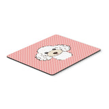 Caroline'S Treasures Checkerboard Pink White Poodle Mouse Pad/Hot Pad/Trivet (Bb1257Mp)