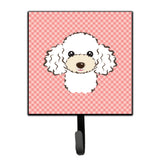 Caroline'S Treasures Bb1257Sh4 Checkerboard Pink White Poodle Leash Or Key Holder, Small, Multicolor