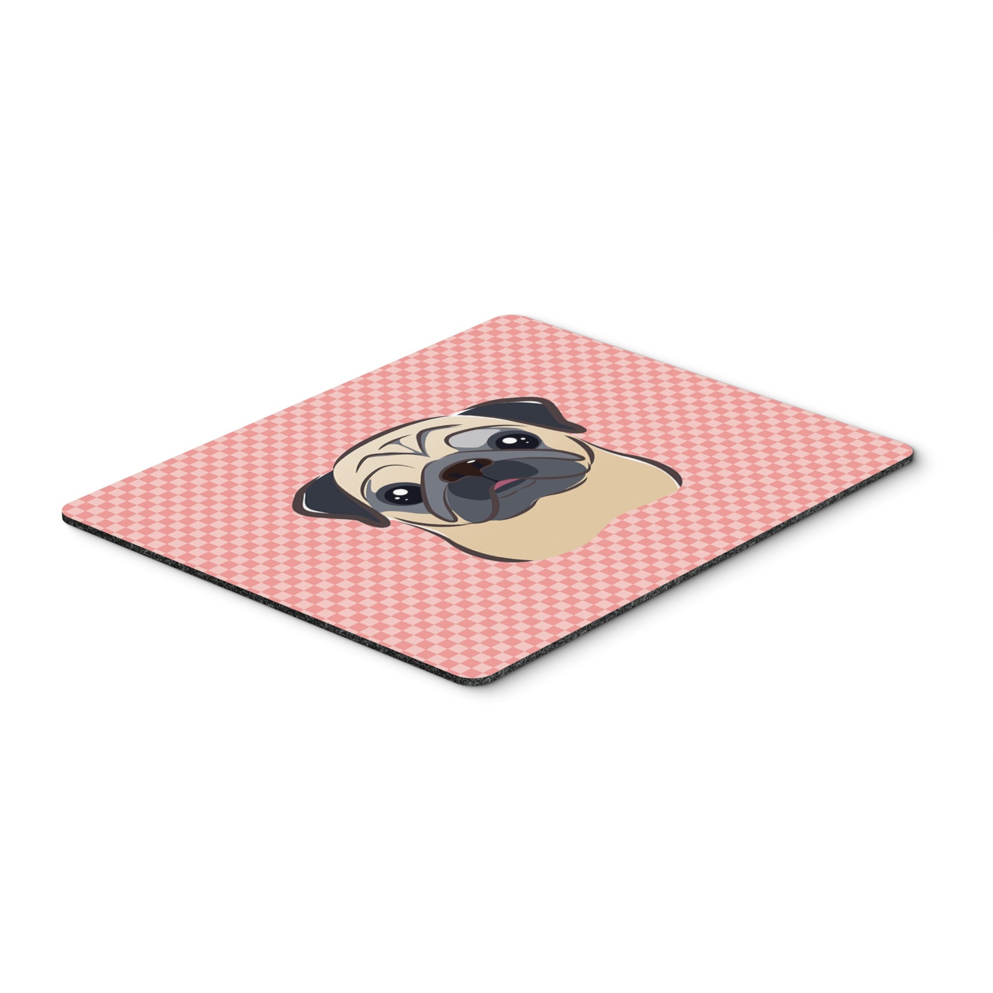 Caroline'S Treasures Checkerboard Pink Fawn Pug Mouse Pad/Hot Pad/Trivet (Bb1262Mp)