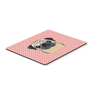 Caroline'S Treasures Checkerboard Pink Fawn Pug Mouse Pad/Hot Pad/Trivet (Bb1262Mp)