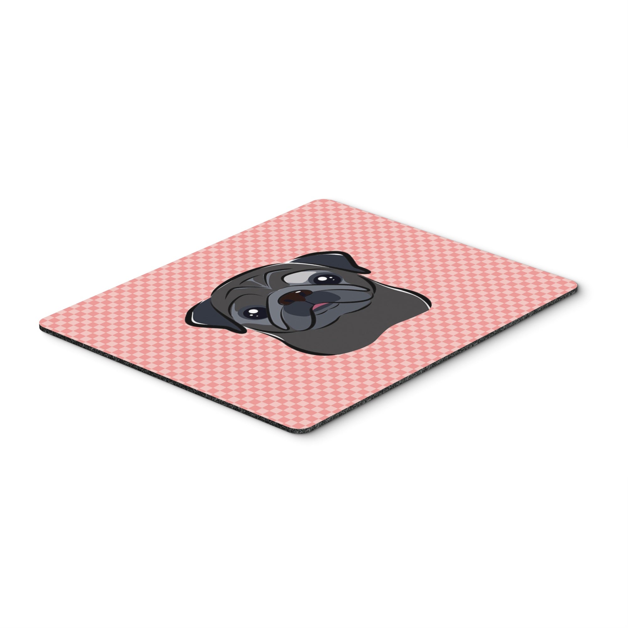 Caroline'S Treasures Checkerboard Pink Black Pug Mouse Pad/Hot Pad/Trivet (Bb1263Mp)