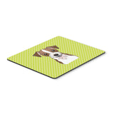 Caroline'S Treasures Checkerboard Lime Green Jack Russell Terrier Mouse Pad/Hot Pad/Trivet (Bb1264Mp)