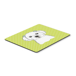 Caroline'S Treasures Checkerboard Lime Green Maltese Mouse Pad/Hot Pad/Trivet (Bb1270Mp)
