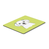 Caroline'S Treasures Checkerboard Lime Green Maltese Mouse Pad/Hot Pad/Trivet (Bb1270Mp)