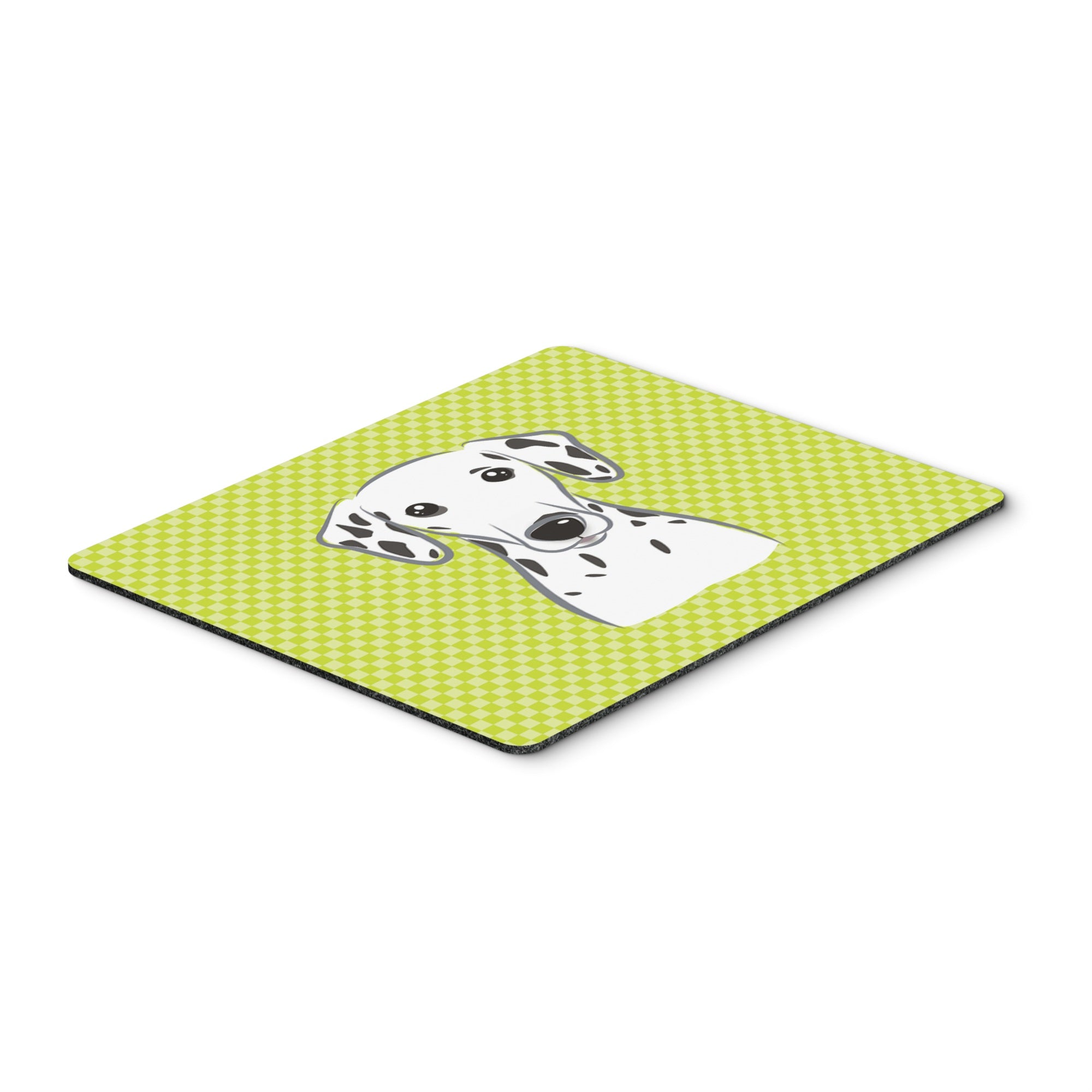 Caroline'S Treasures Checkerboard Lime Green Dalmatian Mouse Pad/Hot Pad/Trivet (Bb1272Mp)