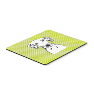 Caroline'S Treasures Checkerboard Lime Green Dalmatian Mouse Pad/Hot Pad/Trivet (Bb1272Mp)