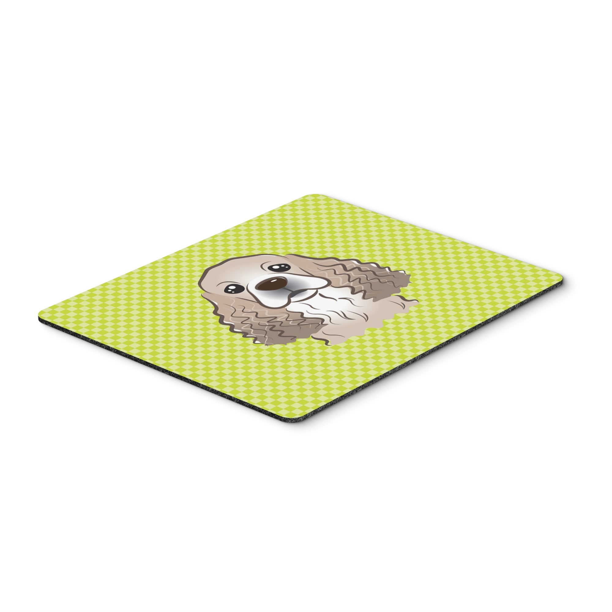 Caroline'S Treasures Checkerboard Lime Green Cocker Spaniel Mouse Pad/Hot Pad/Trivet (Bb1278Mp)