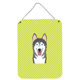 Caroline'S Treasures Checkerboard Lime Green Alaskan Malamute Wall Or Door Hanging Prints, 16 X 12