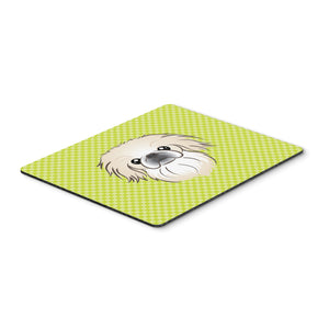 Caroline'S Treasures Checkerboard Lime Green Pekingese Mouse Pad/Hot Pad/Trivet (Bb1283Mp)