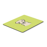 Caroline'S Treasures Checkerboard Lime Green Yellow Labrador Mouse Pad/Hot Pad/Trivet (Bb1284Mp)