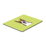 Caroline'S Treasures Checkerboard Lime Green Boxer Mouse Pad/Hot Pad/Trivet (Bb1285Mp)