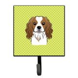 Caroline'S Treasures Bb1286Sh4 Checkerboard Lime Green Cavalier Spaniel Leash Or Key Holder, Small, Multicolor