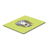 Caroline'S Treasures Checkerboard Lime Green Saluki Mouse Pad/Hot Pad/Trivet (Bb1291Mp)
