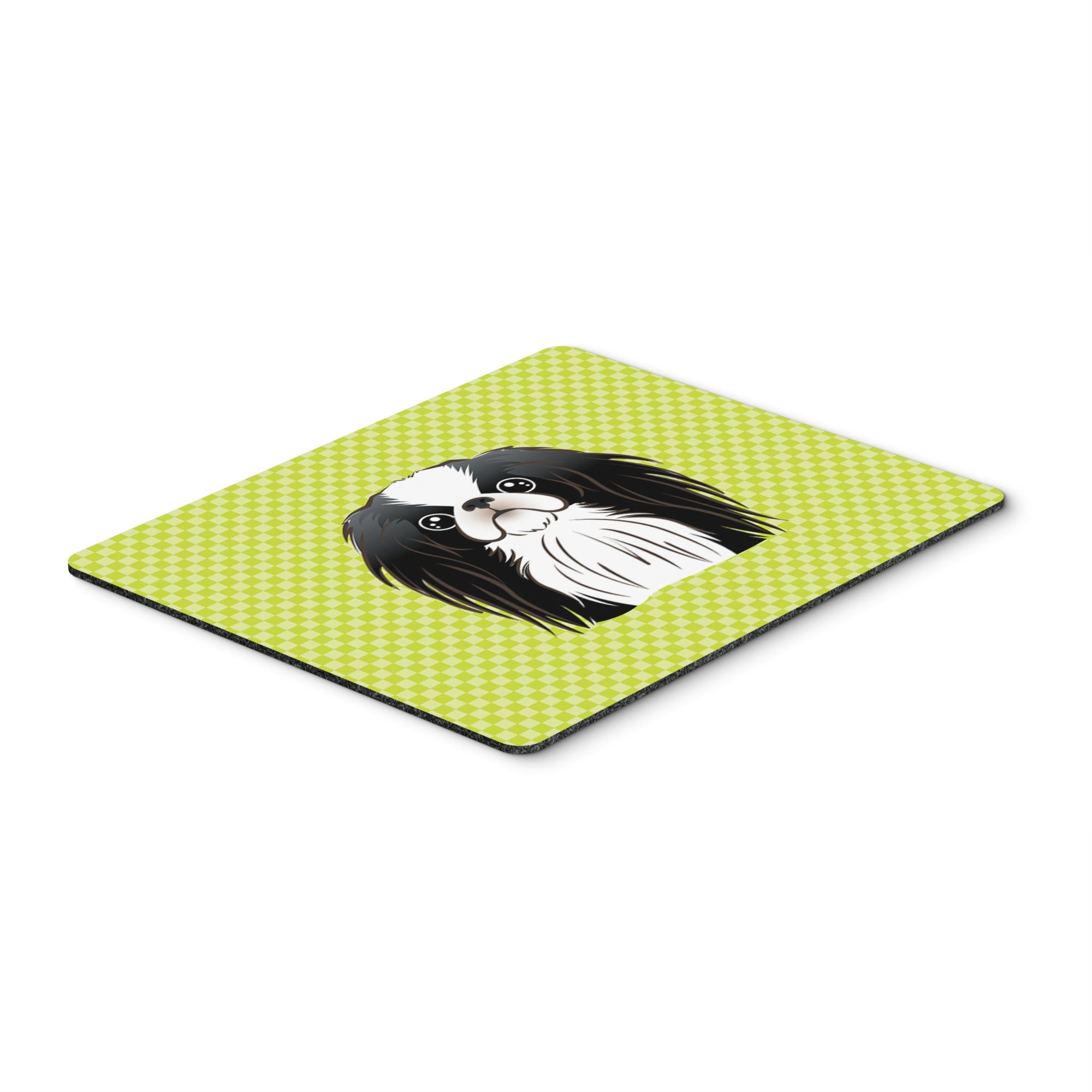 Caroline'S Treasures Checkerboard Lime Green Japanese Chin Mouse Pad/Hot Pad/Trivet (Bb1292Mp)