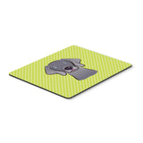 Caroline'S Treasures Checkerboard Lime Green Weimaraner Mouse Pad/Hot Pad/Trivet (Bb1293Mp)