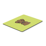 Caroline'S Treasures Checkerboard Lime Green Chocolate Labrador Mouse Pad/Hot Pad/Trivet (Bb1296Mp)