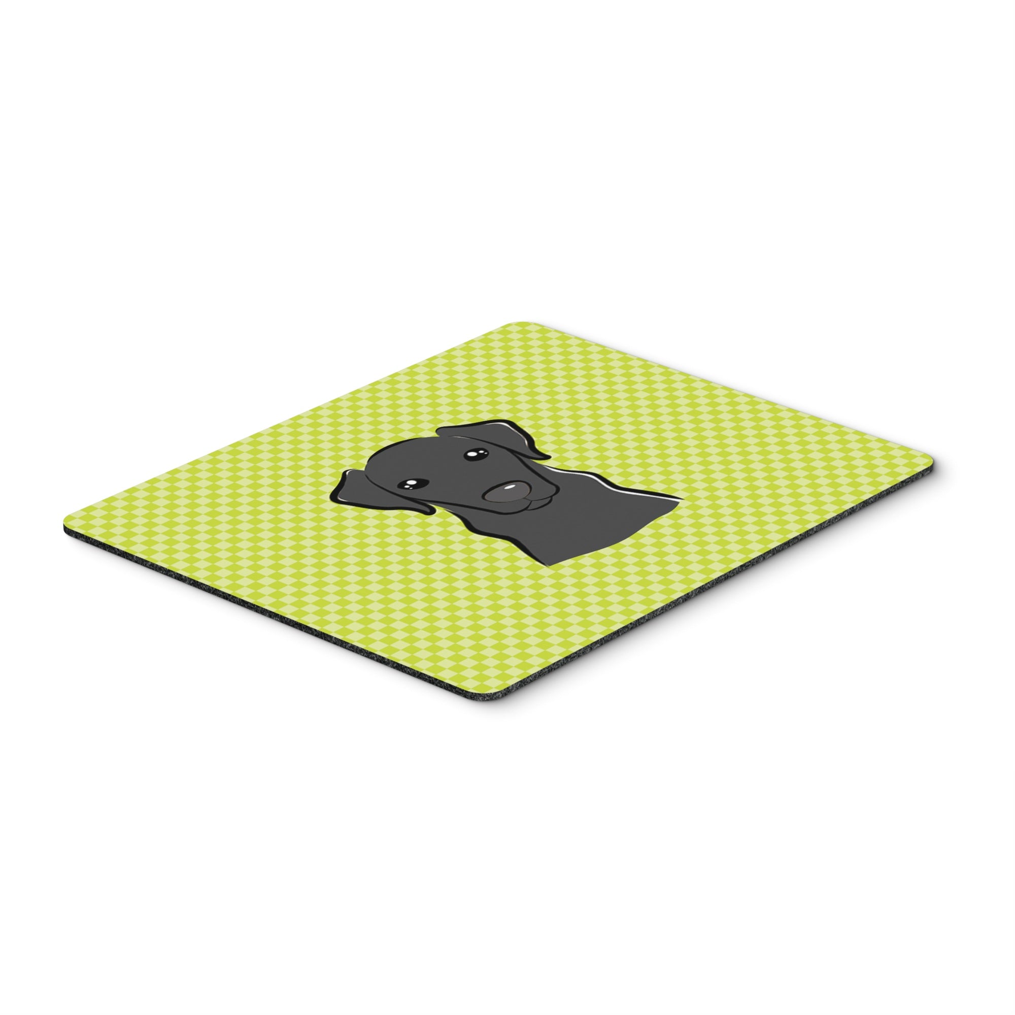 Caroline'S Treasures Checkerboard Lime Green Black Labrador Mouse Pad/Hot Pad/Trivet (Bb1297Mp)